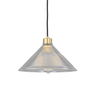 Mullan Lighting Lighting Satin Brass / 39.25" (100cm) Rebell Prismatic Glass Pendant Light
