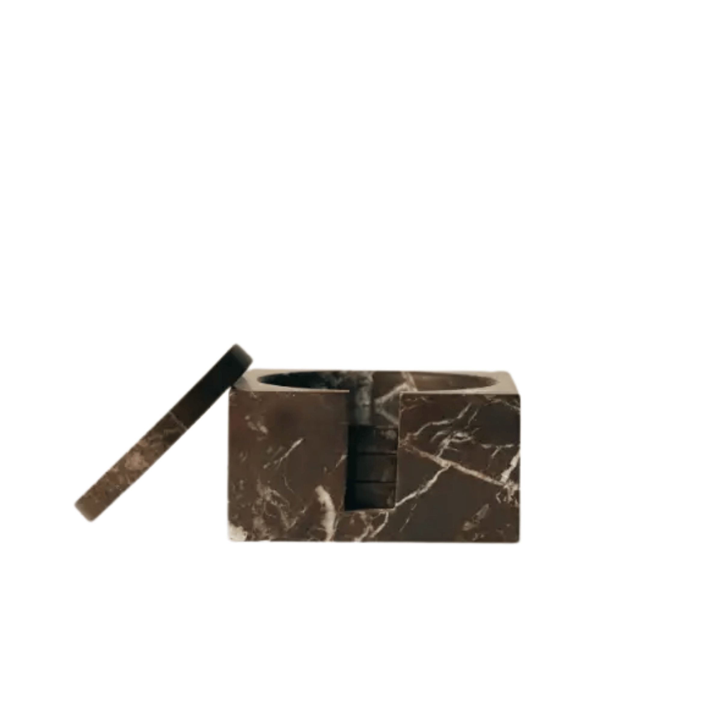 Poured New York SHOP Red Marble Coaster Set