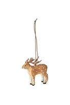 Fog Linen Work SHOP Reindeer Paper Mache Ornament