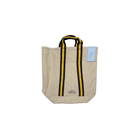 Puebco SHOP Brown x Yellow Retro "College" School Tote