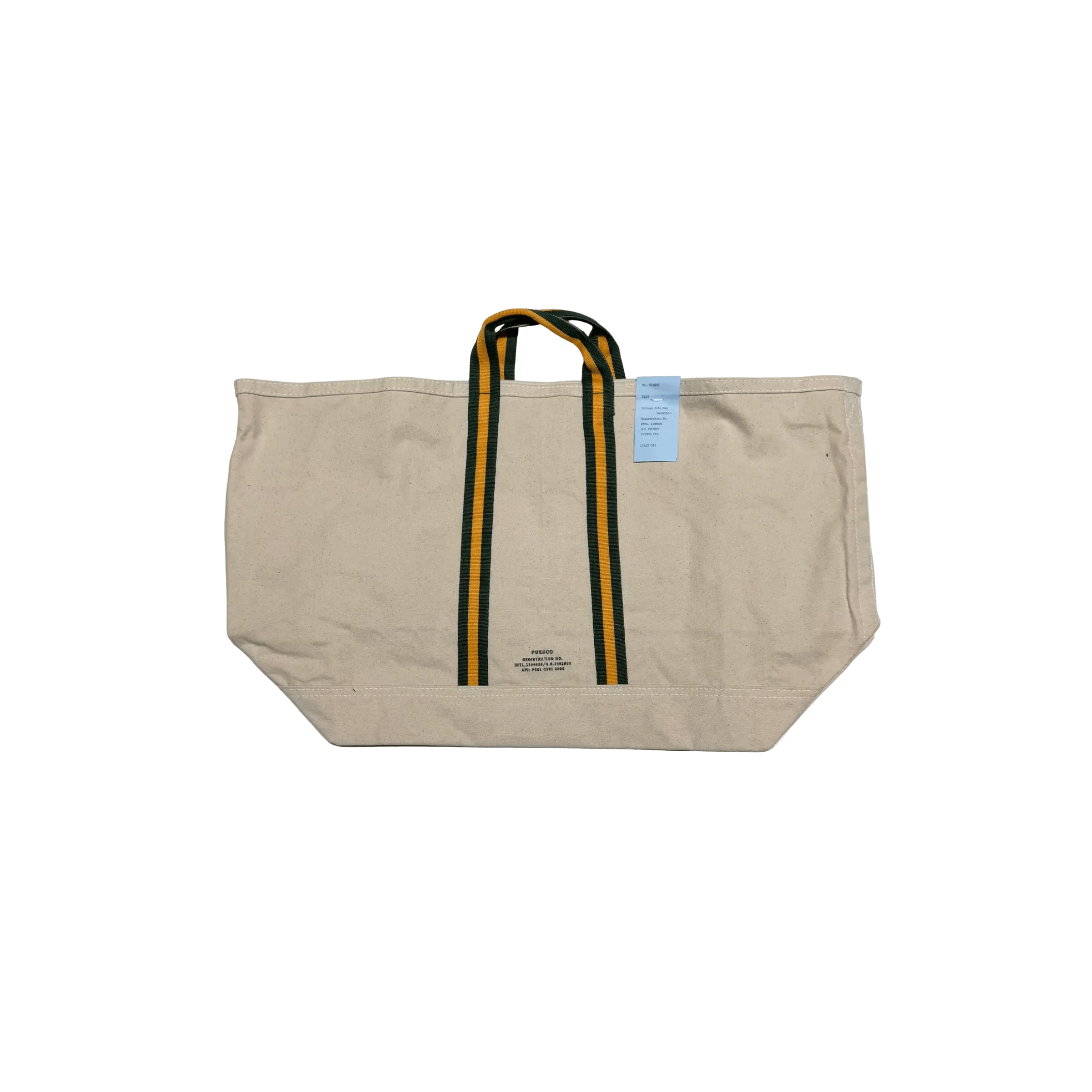 Puebco SHOP Green X Orange Retro "College" Vacation Tote