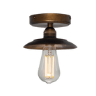 Mullan Lighting Lighting Antique Brass Reznor Vintage Brass Flush Ceiling Light