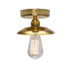 Mullan Lighting Lighting Polished Brass Reznor Vintage Brass Flush Ceiling Light