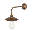 Mullan Lighting Lighting Antique Brass Reznor Vintage Straight Arm Wall Sconce