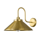 Mullan Lighting Lighting Satin Brass Rio Vintage Swan Neck Wall Sconce