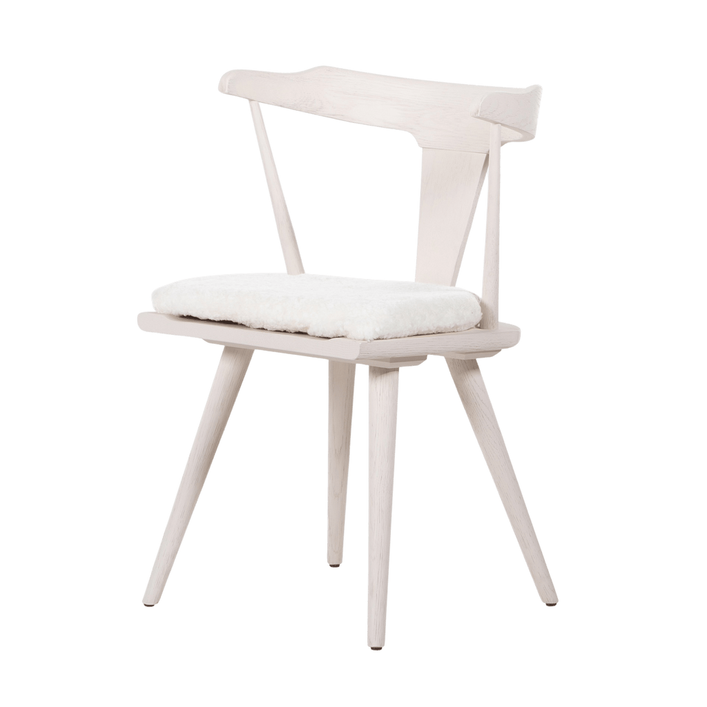 Four Hands Furniture Off-White Oak / Cream Shorn Sheepskin Ripley Dining Chair