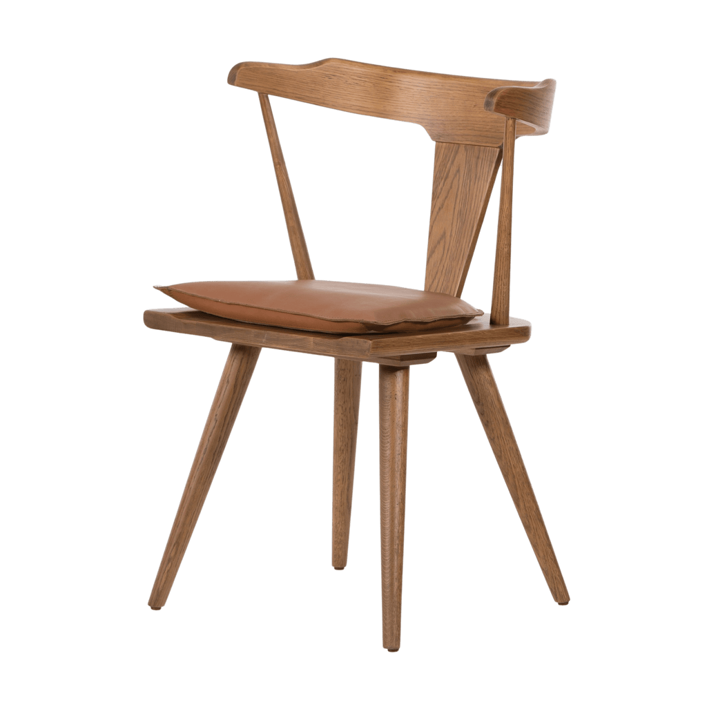 Four Hands Furniture Sandy Oak / Whiskey Saddle Ripley Dining Chair