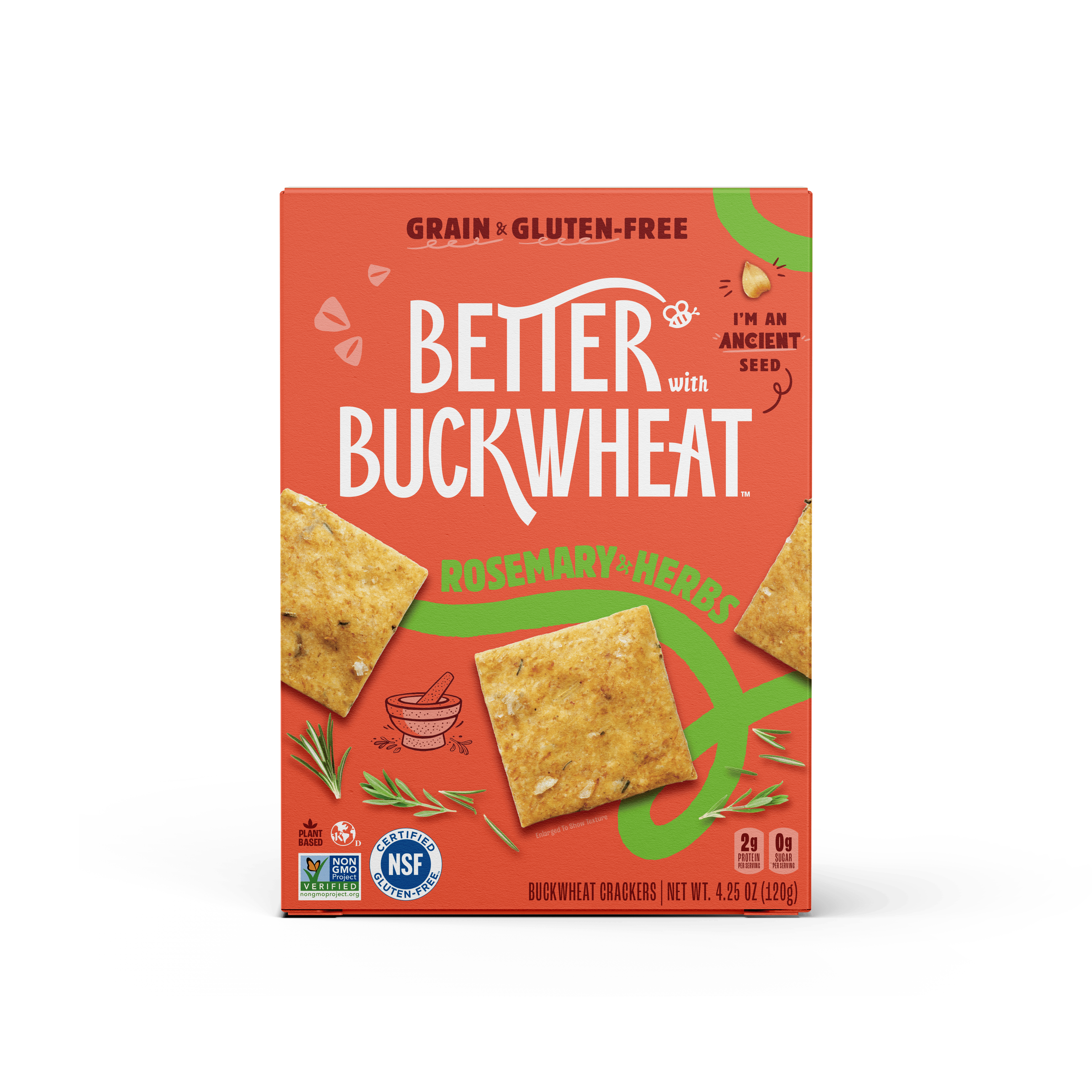 Better with Buckwheat | Maine Crisps SHOP Rosemary & Herb Crackers