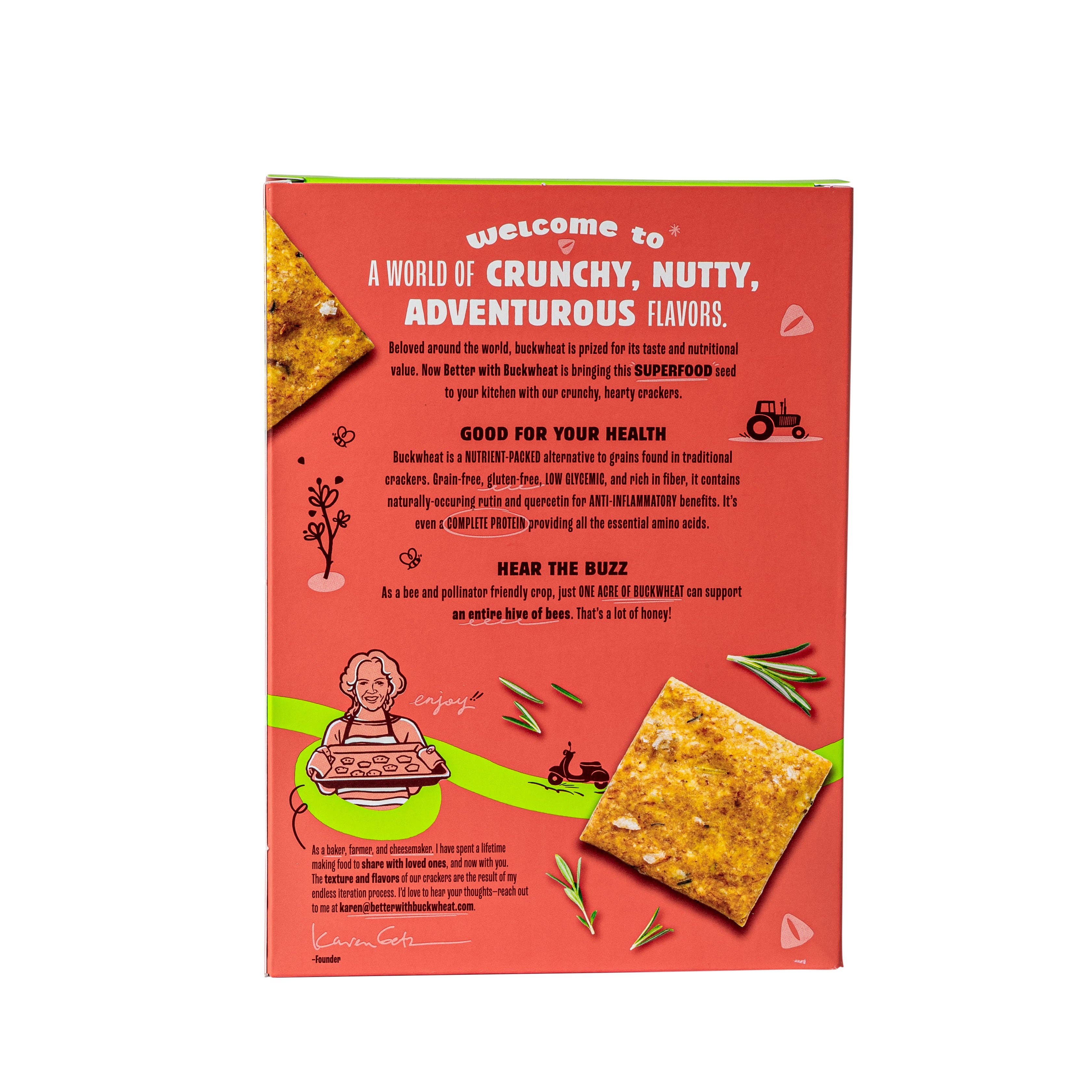 Better with Buckwheat | Maine Crisps SHOP Rosemary & Herb Crackers