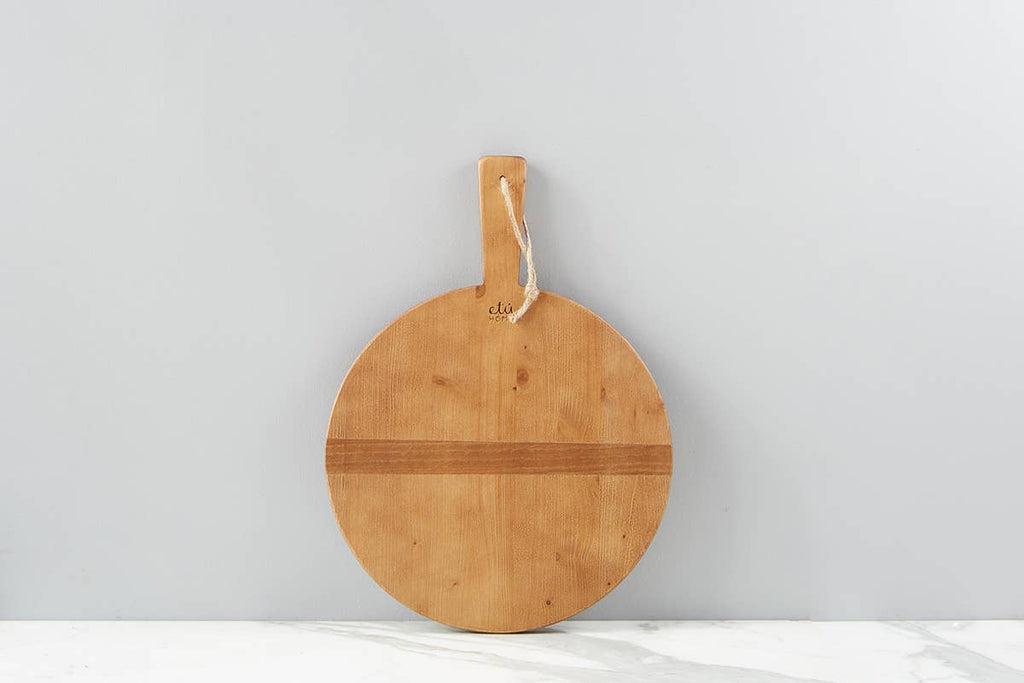 etúHOME Round Pine Charcuterie Board: Extra large