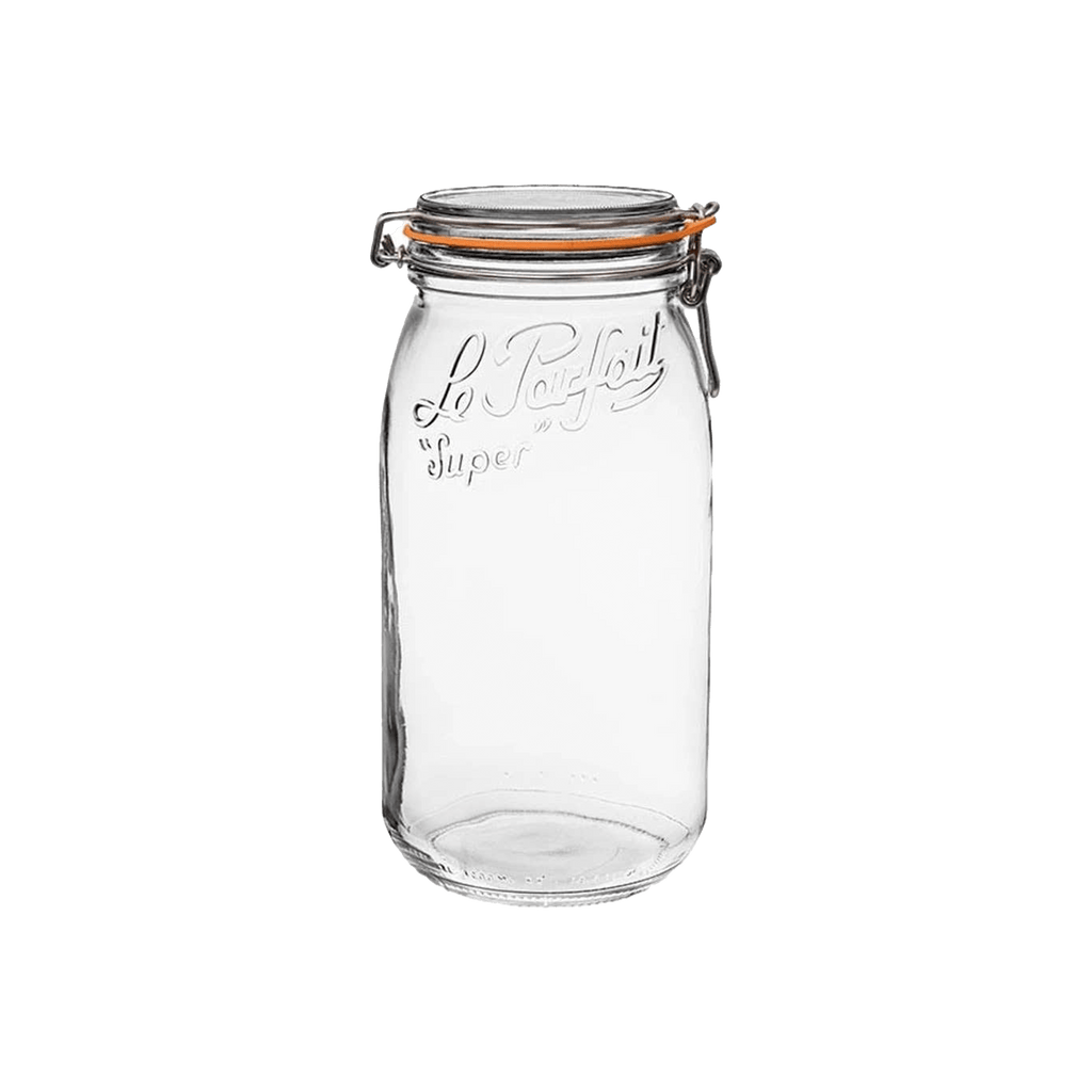 Le Parfait 3L Rounded French Glass Storage Jar Airtight Rubber Seal