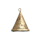 fort & field SHOP Rustic Cone Christmas Bell, Brass Finish