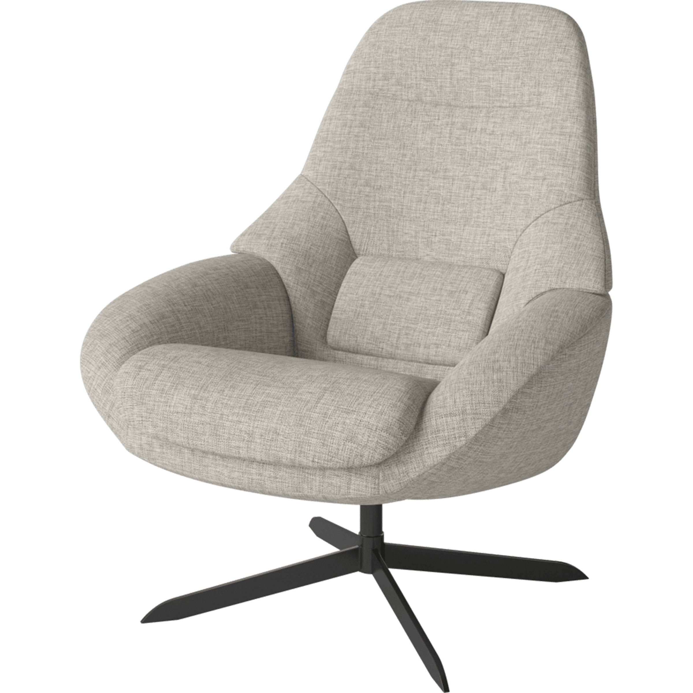 Bolia Furniture Nantes Flat Weave / Sand / Black Lacquered Steel Saga Armchair