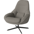 Bolia Furniture Vilme Bouclé / Grey Brown / Black Lacquered Steel Saga Armchair