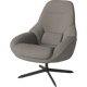 Bolia Furniture Vilme Bouclé / Grey Brown / Black Lacquered Steel Saga Armchair