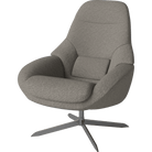 Bolia Furniture Vilme Bouclé / Grey Brown / Satin Lacquered Steel Saga Armchair