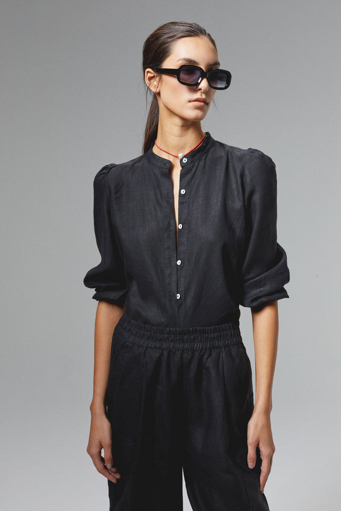 Lanhtropy Black / Extra Small SALE Meknes Linen Shirt