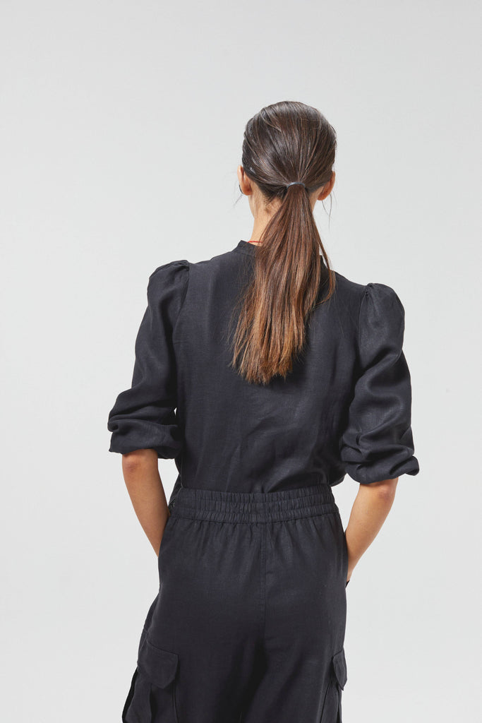 Lanhtropy Black / Small SALE Meknes Linen Shirt