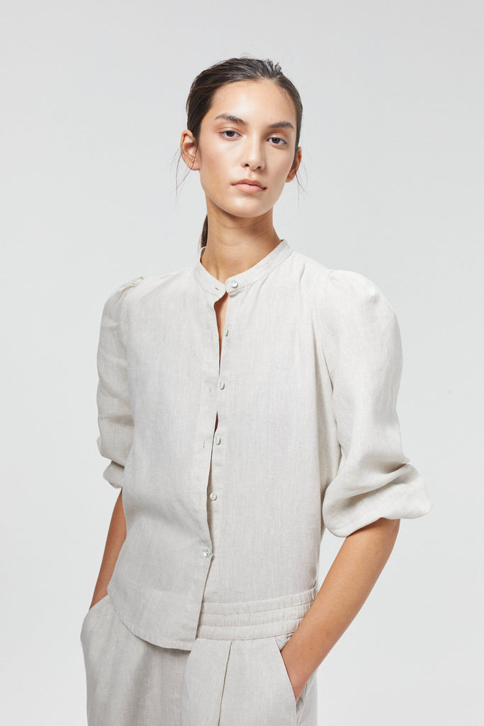 Lanhtropy Natural / Small SALE Meknes Linen Shirt