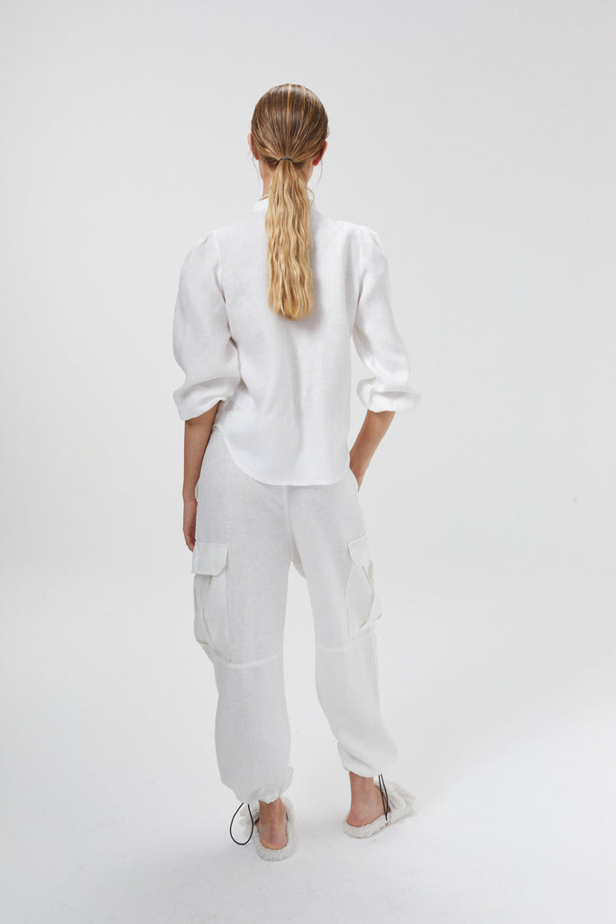 Lanhtropy White / Medium SALE Meknes Linen Shirt