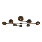 Mullan Lighting Lighting Santa Anita Industrial Flush Chandelier, Eight-Arm