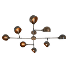 Mullan Lighting Lighting Santa Anita Industrial Flush Chandelier, Eight-Arm