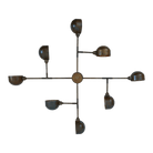 Mullan Lighting Lighting Santa Anita Industrial Flush Chandelier, Eight-Arm