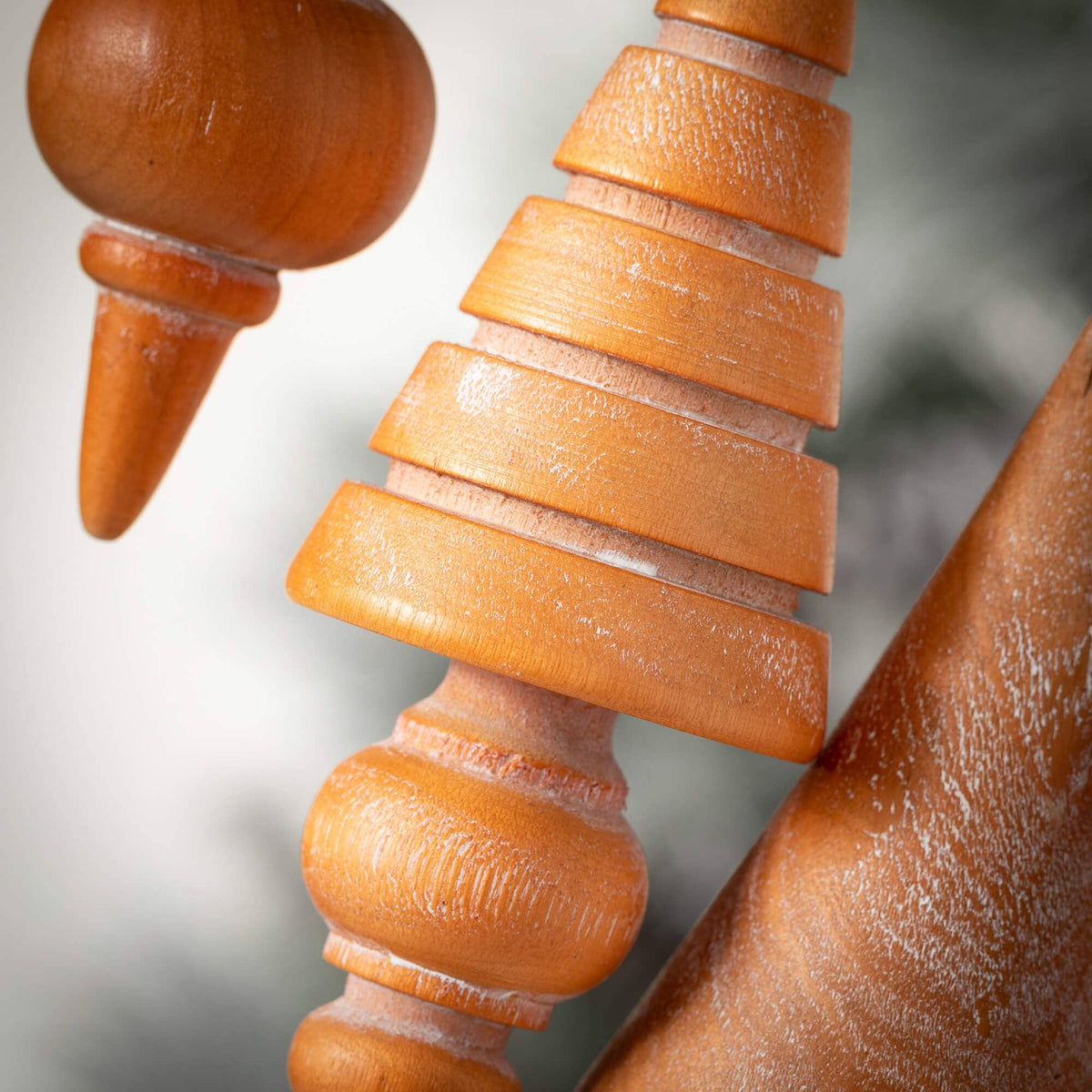 Sullivans Home Decor Holiday Ornaments Scandi Wood Tree Ornaments