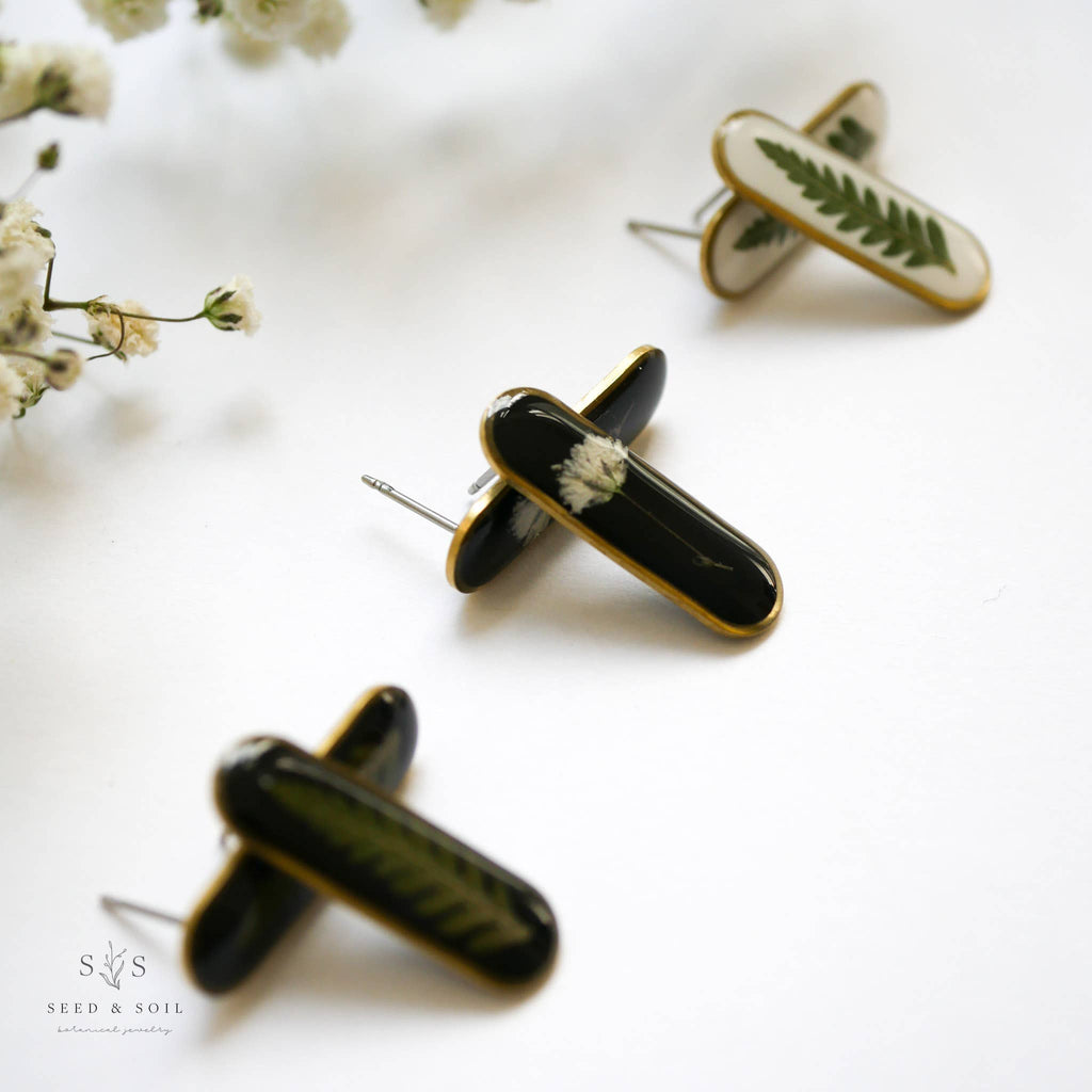 Seed & Soil Botanical Jewelry Seed & Soil Botanical Jewelry - Oval Studs