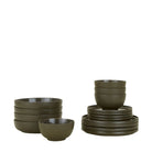 Hawkins New York Set of 16 Essential Dinnerware, Olive