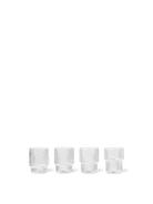 Ferm Living Kitchen & Dining Set of 4, Ripple Small Glasses