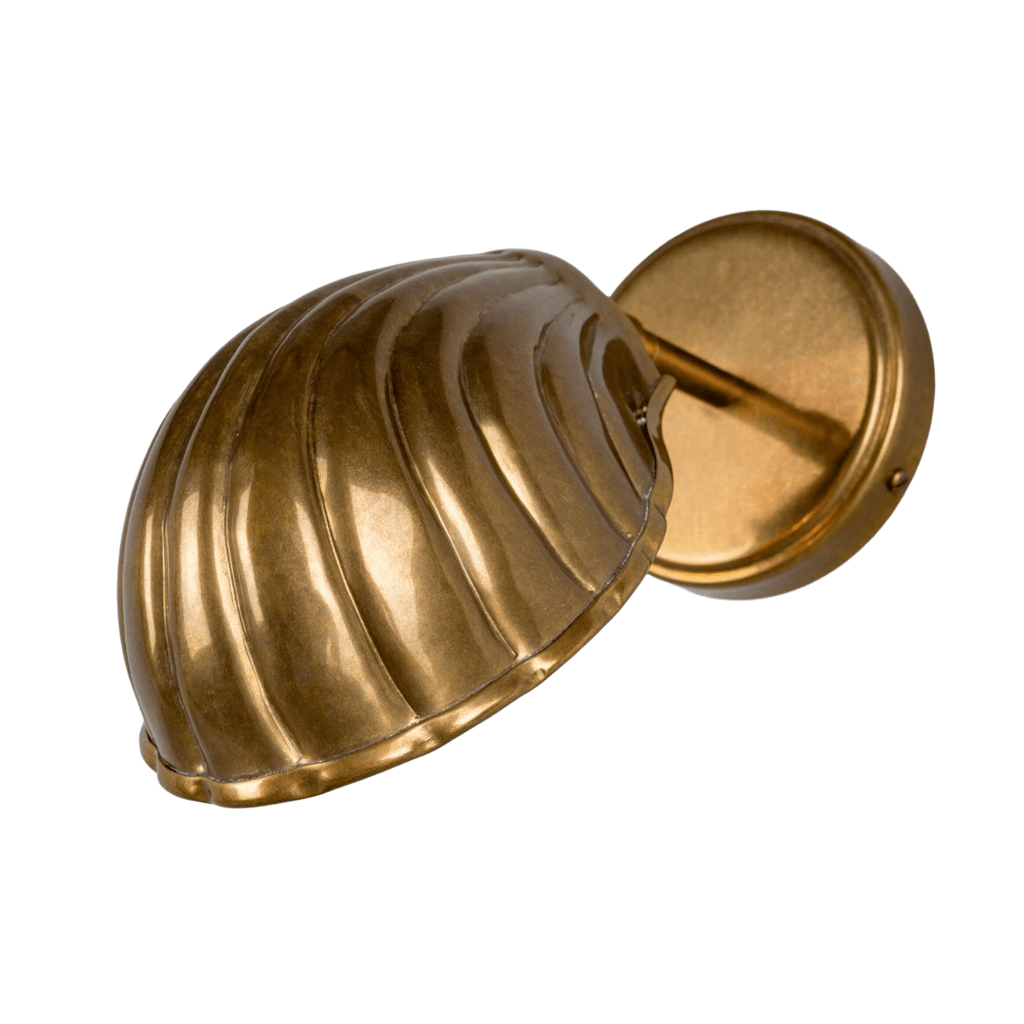 Mullan Lighting Lighting Shell Adjustable Brass Wall Sconce