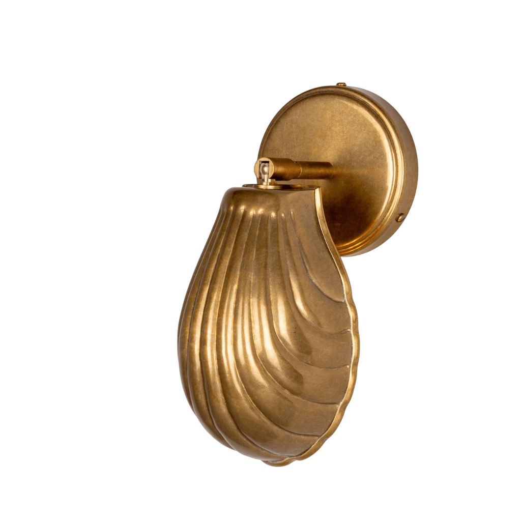 Mullan Lighting Lighting Shell Adjustable Brass Wall Sconce