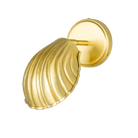 Mullan Lighting Lighting Satin Brass Shell Adjustable Brass Wall Sconce