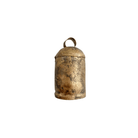 fort & field SHOP Small Rustic Brass Finish Christmas Bell, 3"