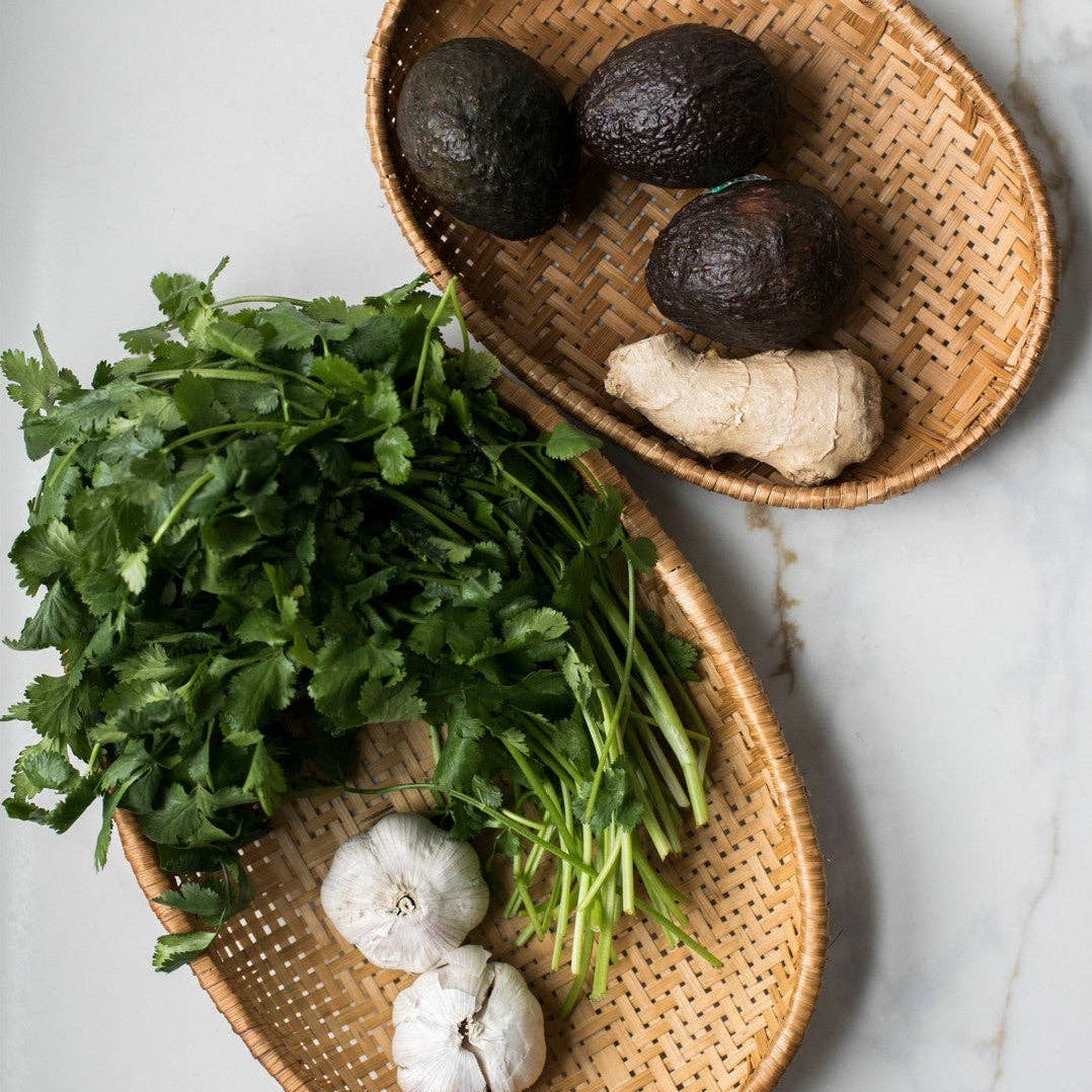 Fodory SHOP Smoked Bamboo Basket Tray