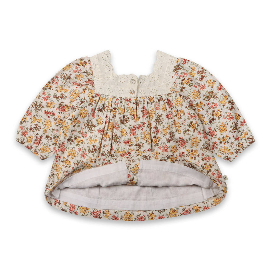Viverano Organics Baby Clothing Solana Flower Baby Dress & Bloomers