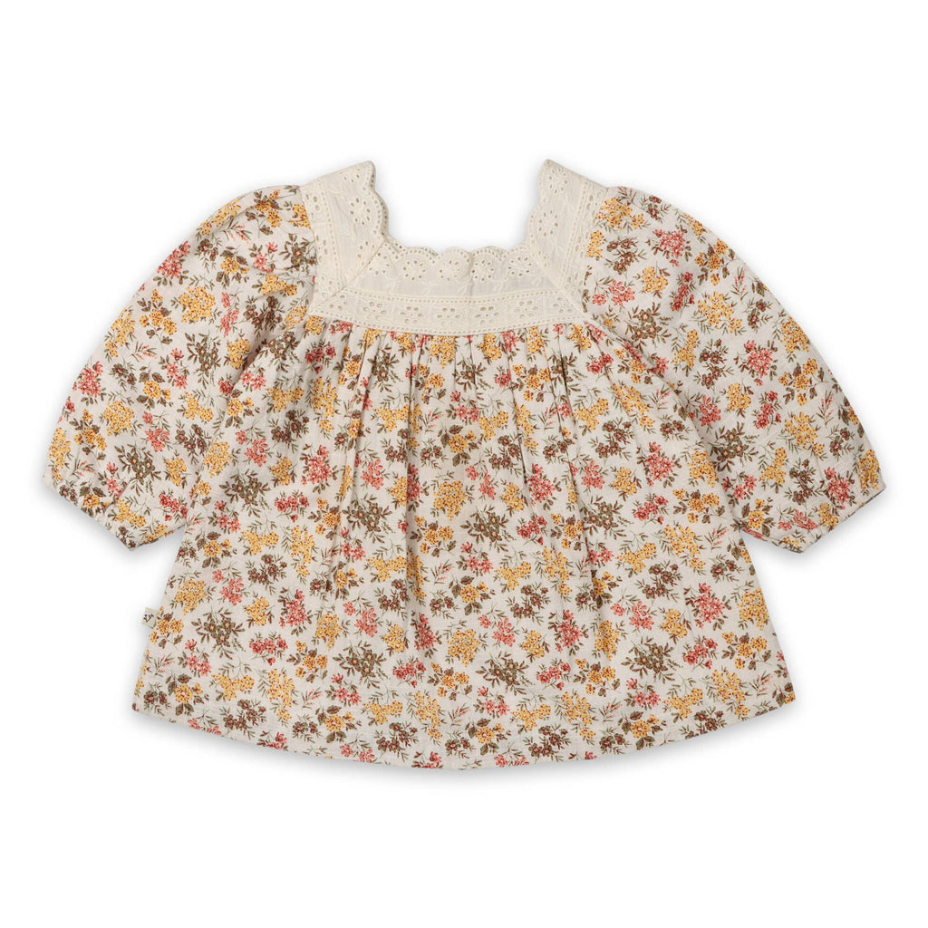 Viverano Organics Baby Clothing Solana Flower Baby Dress & Bloomers