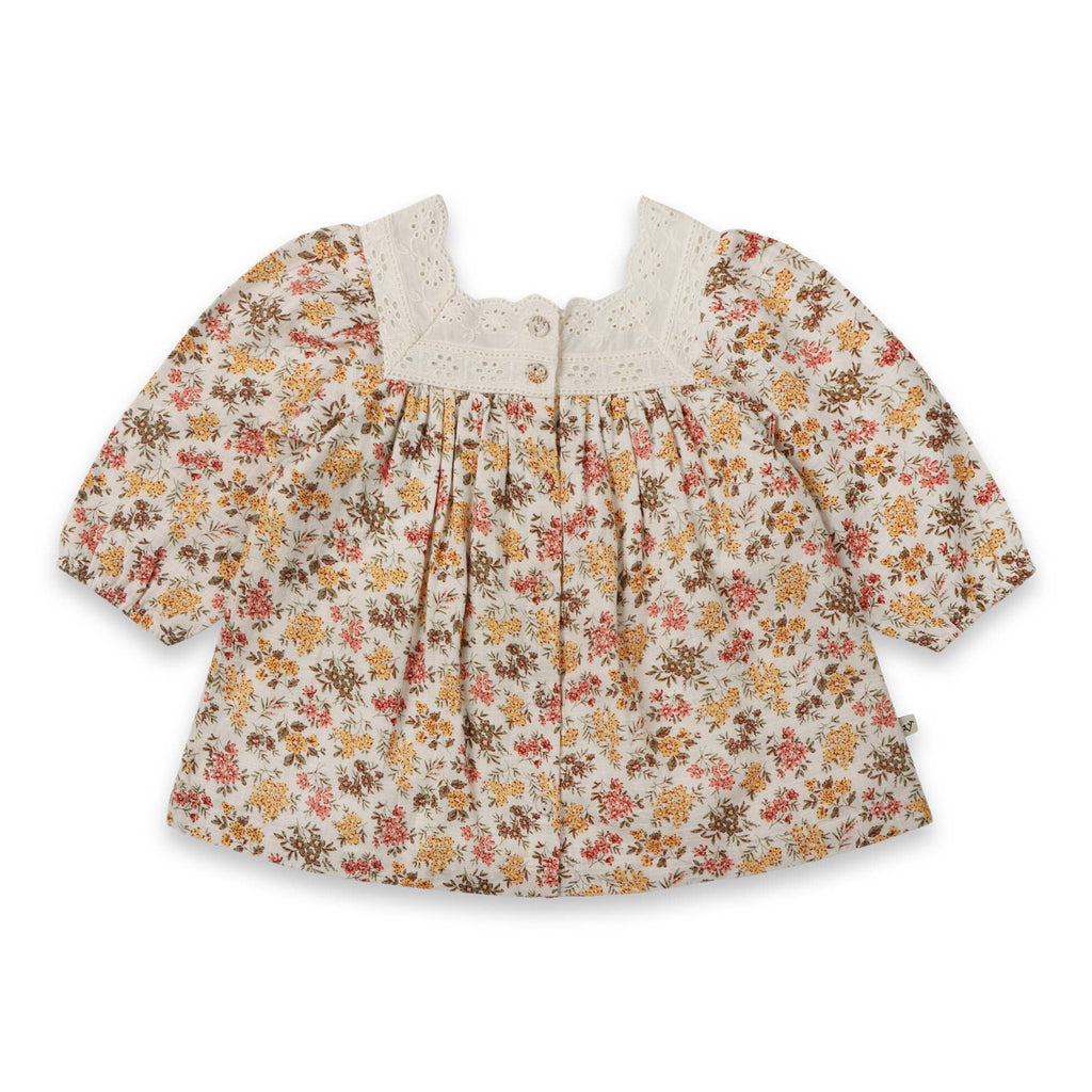 Viverano Organics Baby Clothing Solana Flower Baby Dress & Bloomers