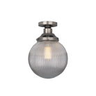 Mullan Lighting Lighting Antique Silver Stanley Prismatic Glass Globe Ceiling Light