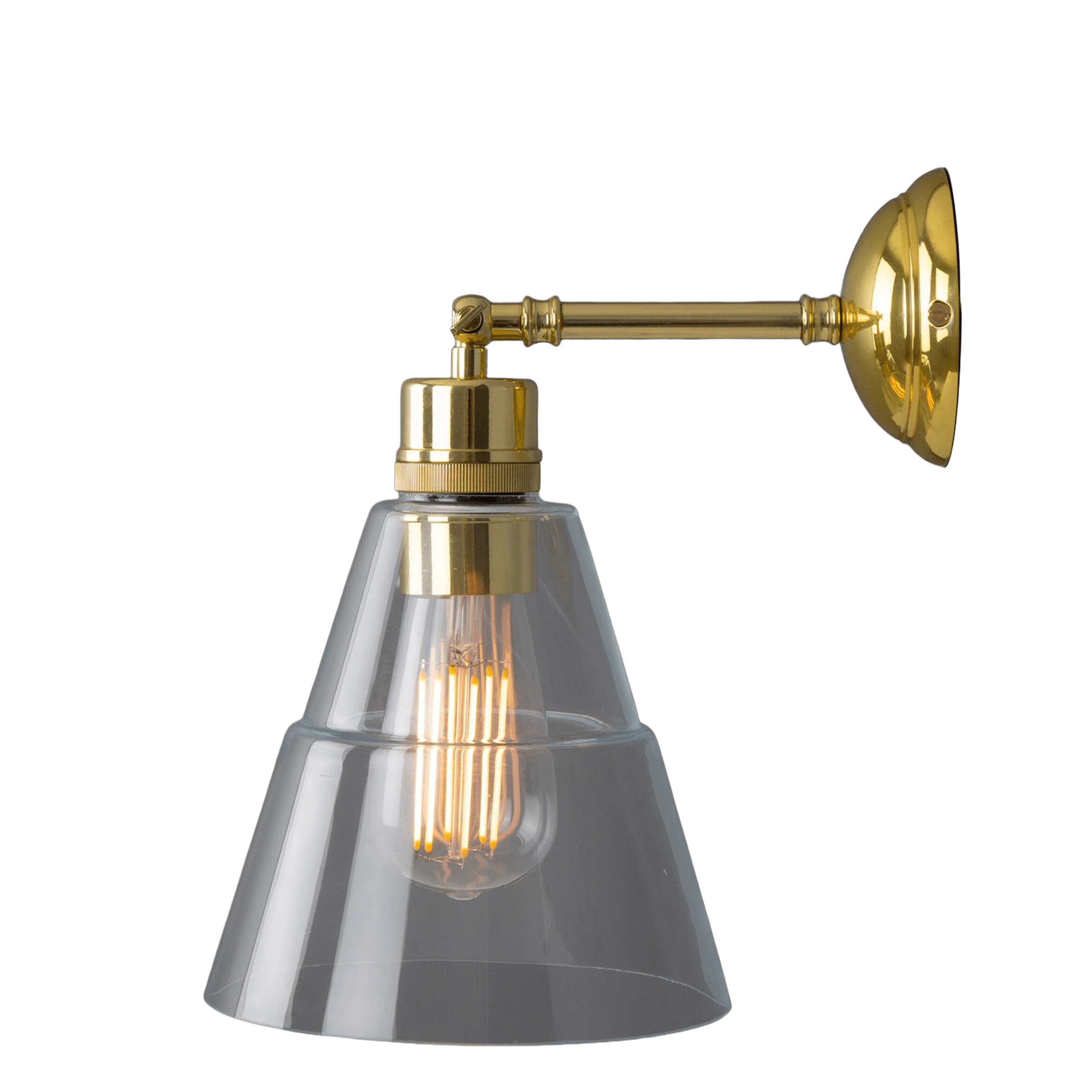 Mullan Lighting Lighting Straff Vintage Clear Glass Cone Wall Sconce