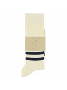 Escuyer Socks Stripe Socks, Ecru / Blue