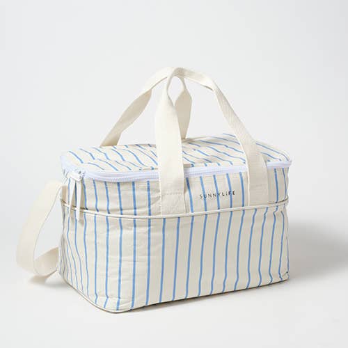 Sunnylife Sunnylife - Cooler Bag Le Weekend Mid Blue-Cream