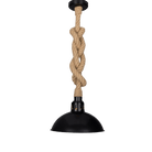 Mullan Lighting Lighting Tahiti Jute Rope Pendant Light with Vintage Brass Shade