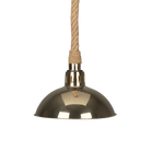 Mullan Lighting Lighting Polished Brass / 39.25" (100cm) Tahiti Jute Rope Pendant Light with Vintage Brass Shade