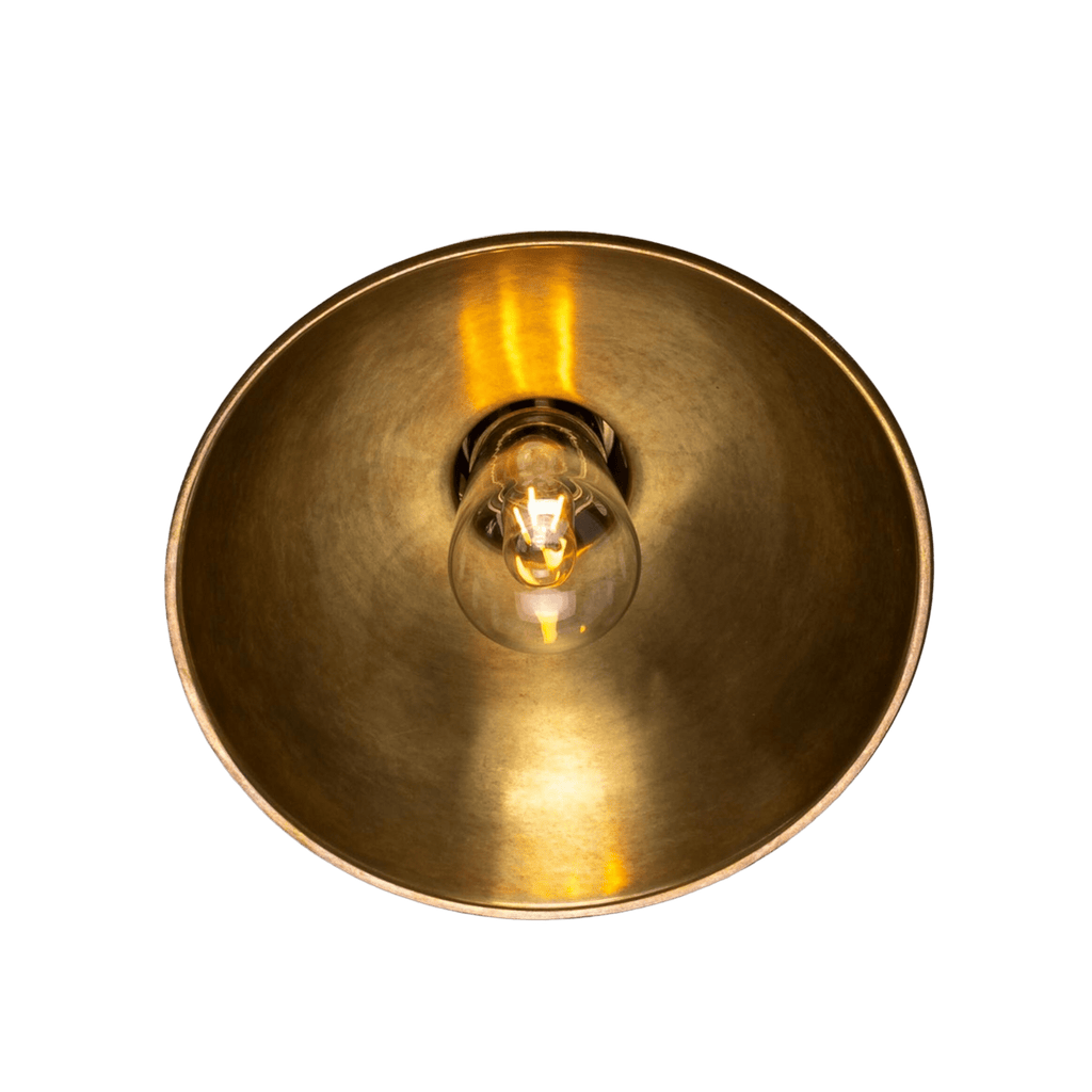 Mullan Lighting Lighting Antique Brass / Clear Talise Industrial Brass Outdoor Ceiling Light