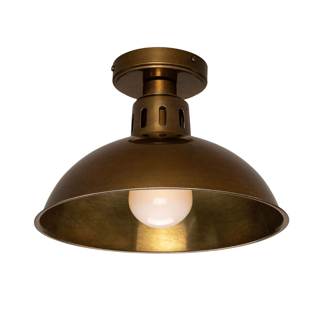 Mullan Lighting Lighting Talise Industrial Brass Outdoor Ceiling Light