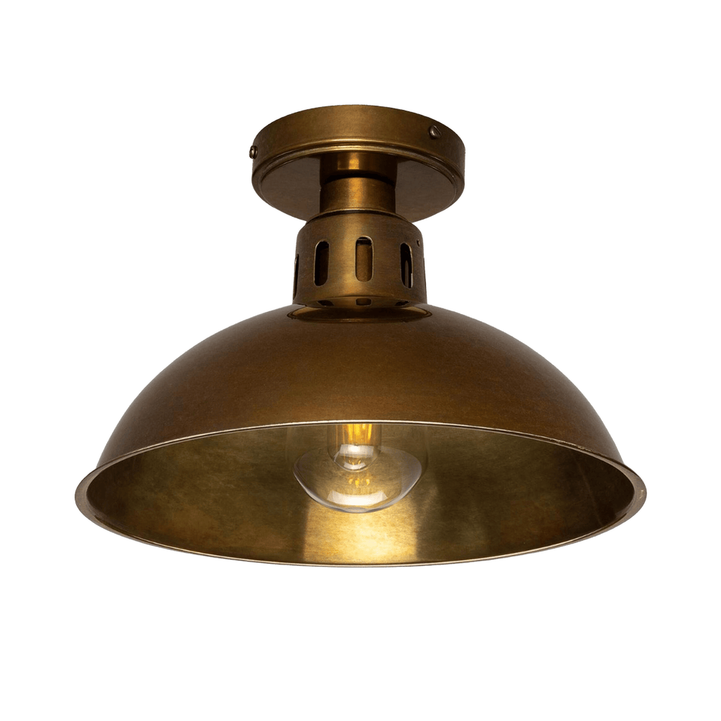 Mullan Lighting Lighting Talise Industrial Brass Outdoor Ceiling Light