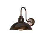 Mullan Lighting Lighting Antique Brass / Opal Talise Industrial Outdoor Swan Neck Wall Sconce