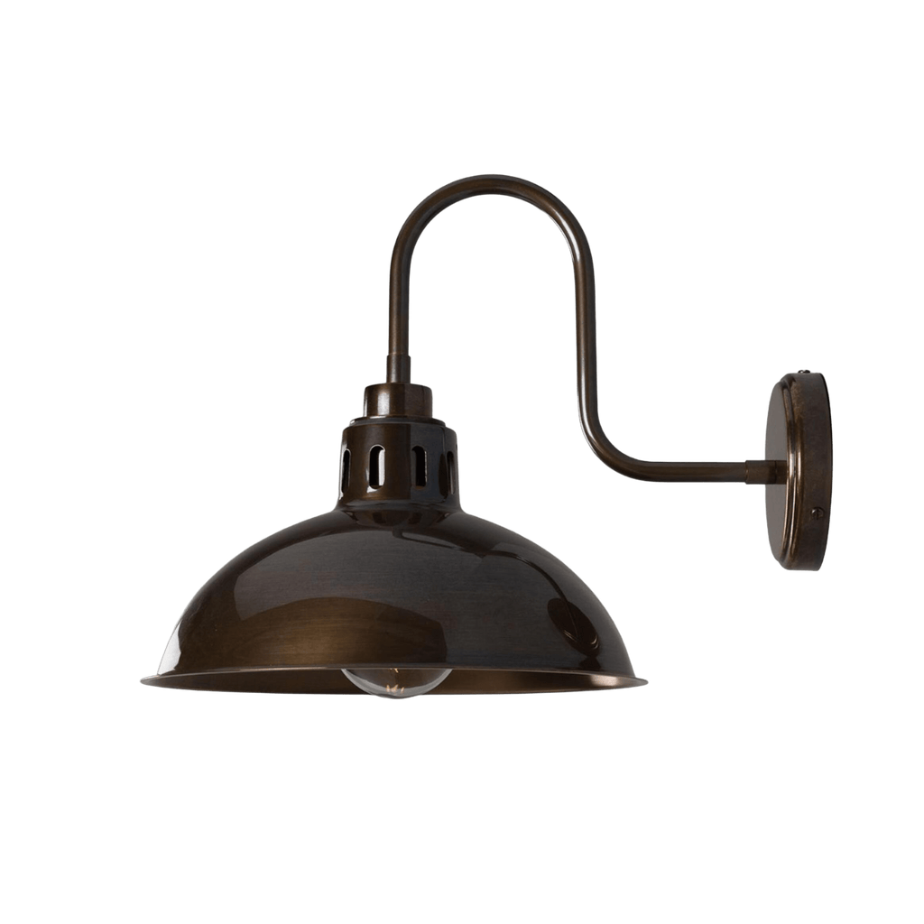 Mullan Lighting Lighting Talise Industrial Outdoor Swan Neck Wall Sconce